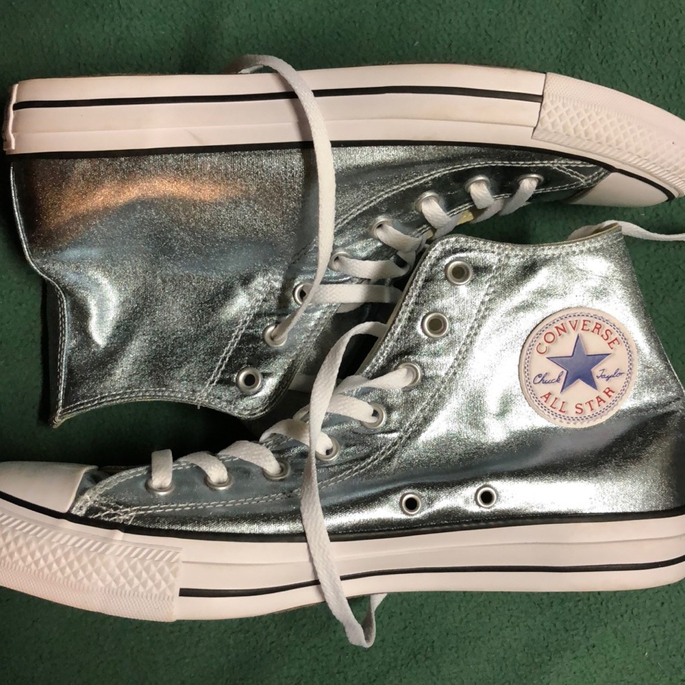 converse all star metallic high tops